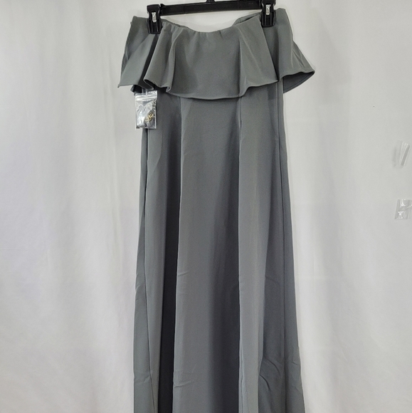 SMYM Monaco Ruffle Overlay Trumpet Gown - Picture 8 of 8